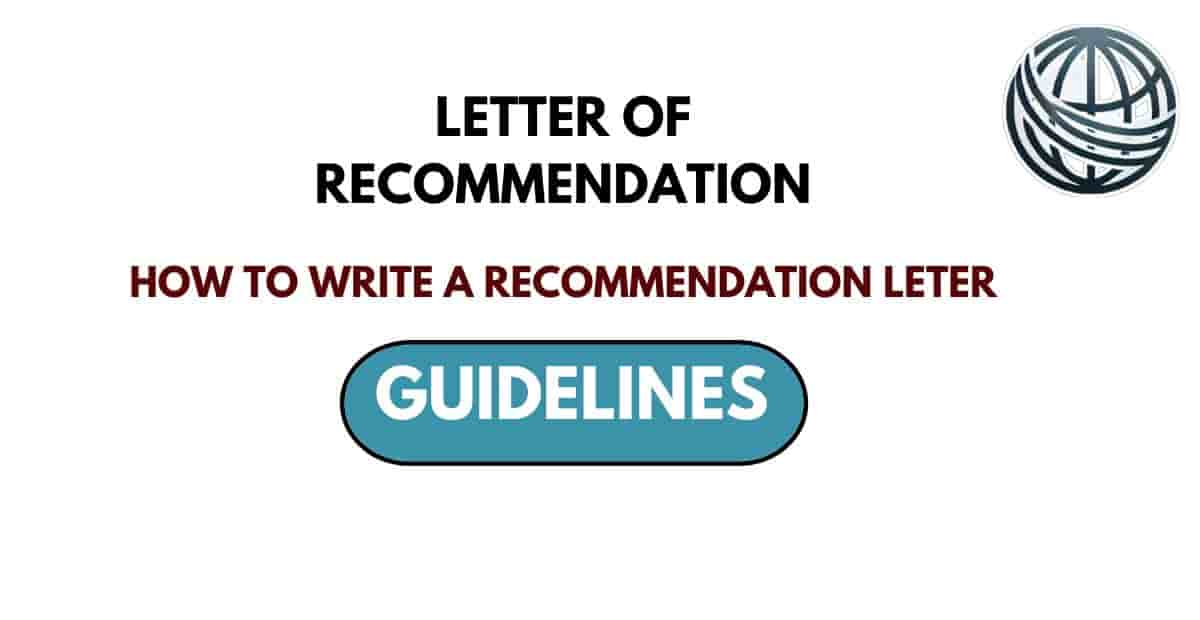 a Recommendation Letter