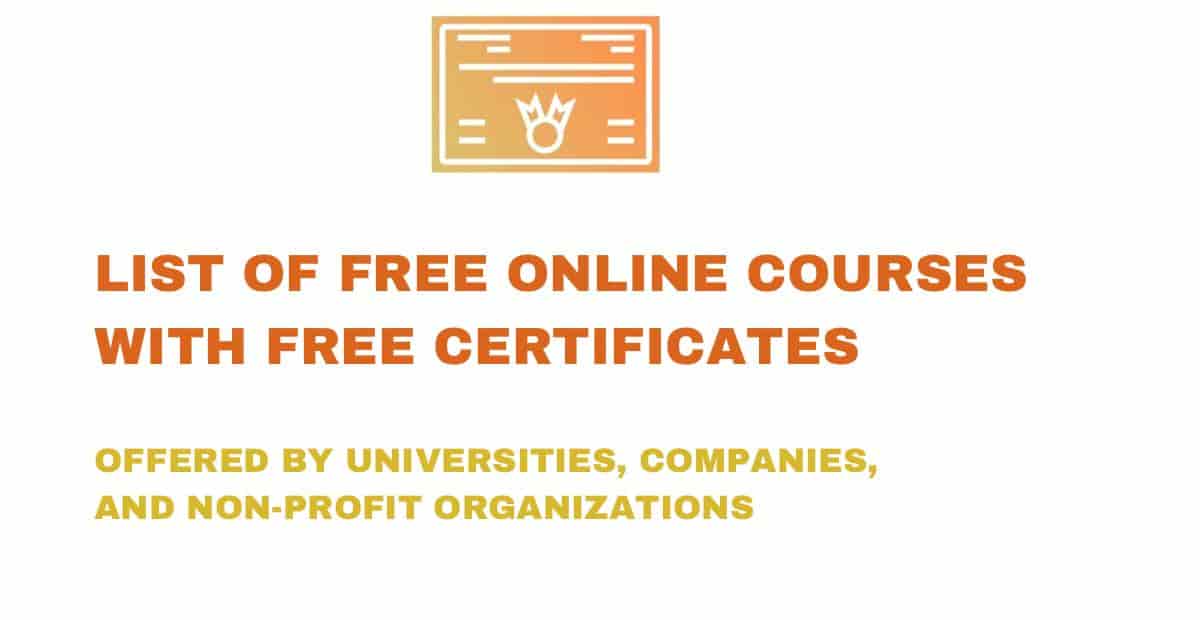 Online Courses with Free Certificates